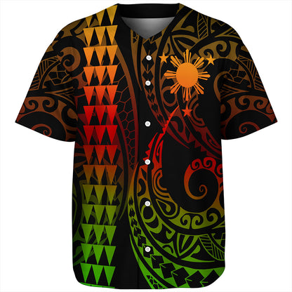 Philippines Filipinos Baseball Shirt Kakau Style