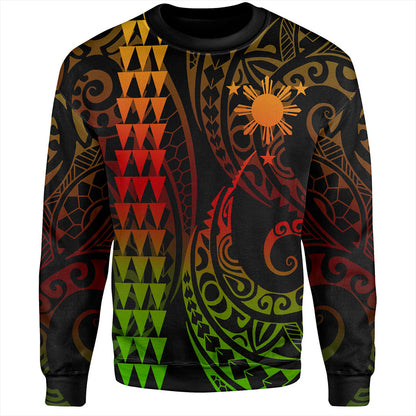 Philippines Filipinos Sweatshirt Kakau Style