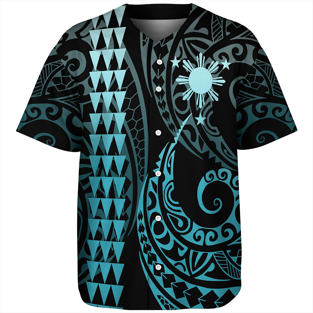 Philippines Filipinos Baseball Shirt Kakau Style