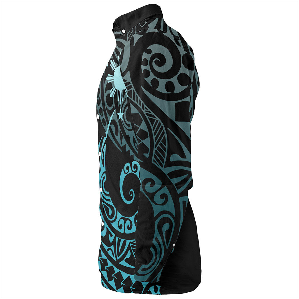 Philippines Filipinos Long Sleeve Shirt Kakau Style