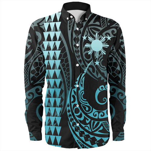 Philippines Filipinos Long Sleeve Shirt Kakau Style