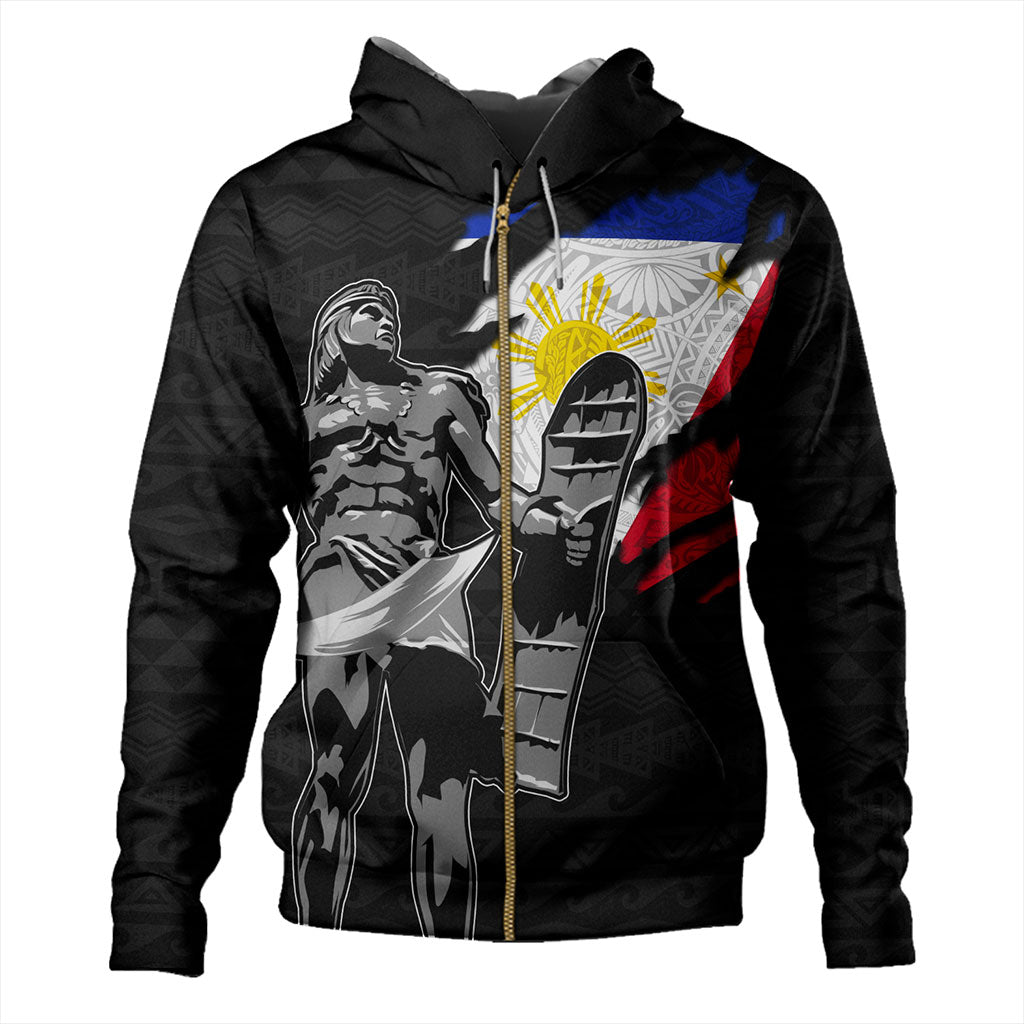 Philippines Filipinos Hoodie Tribal Polynesia Lapu Lapu Crack Style