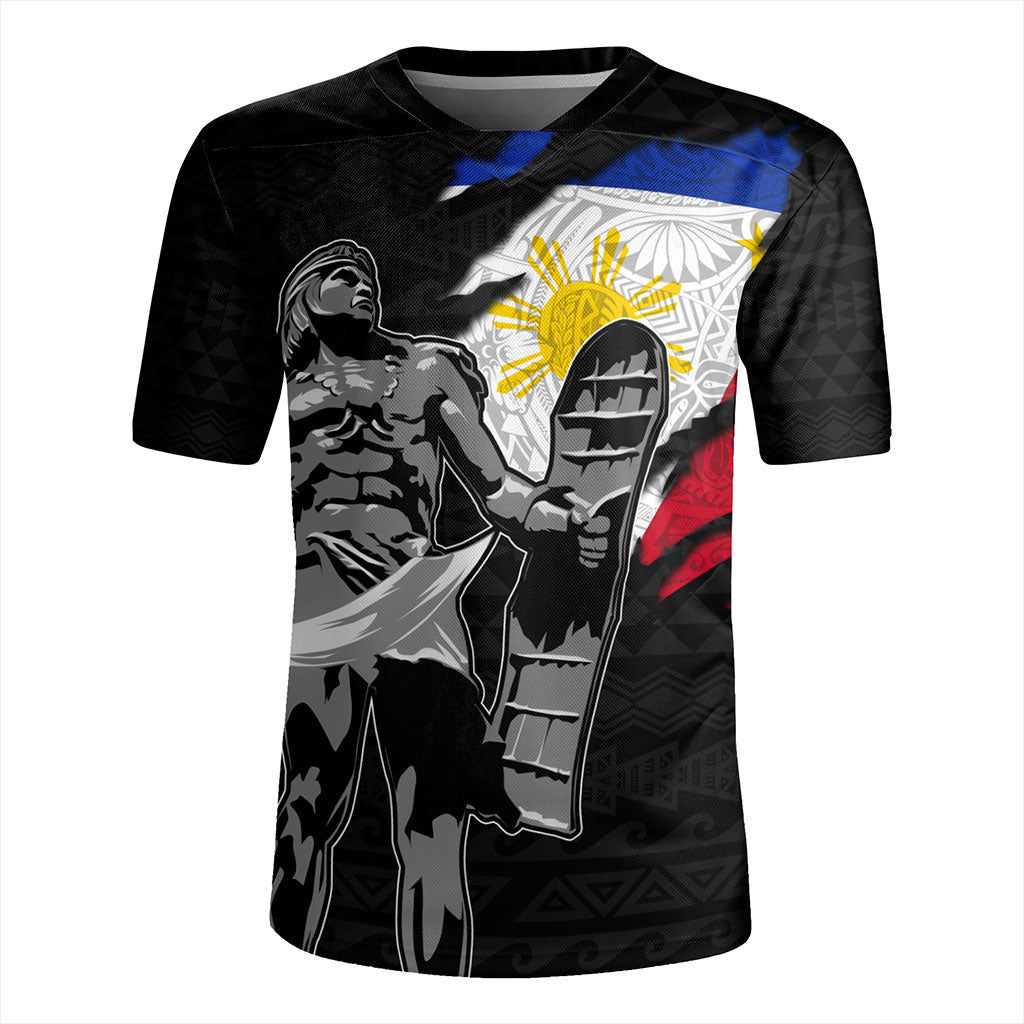 Philippines Filipinos Rugby Jersey Tribal Polynesia Lapu Lapu Crack Style