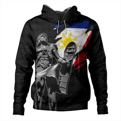 Philippines Filipinos Hoodie Tribal Polynesia Lapu Lapu Crack Style