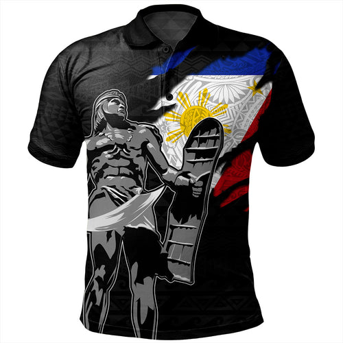 Philippines Filipinos Polo Shirt Tribal Polynesia Lapu Lapu Crack Style