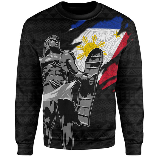 Philippines Filipinos Sweatshirt Tribal Polynesia Lapu Lapu Crack Style
