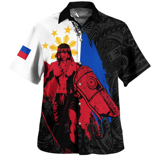 Philippines Filipinos Hawaiian Shirt Lapu Lapu Warrior Style Flag