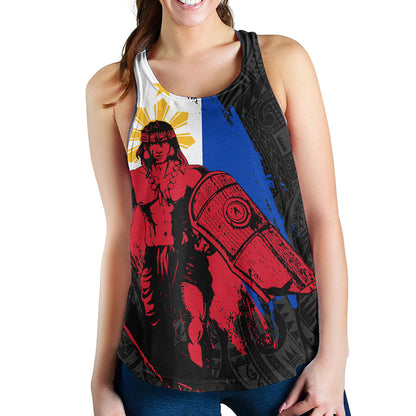 Philippines Filipinos Women Tank Lapu Lapu Warrior Style Flag