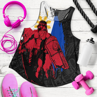 Philippines Filipinos Women Tank Lapu Lapu Warrior Style Flag