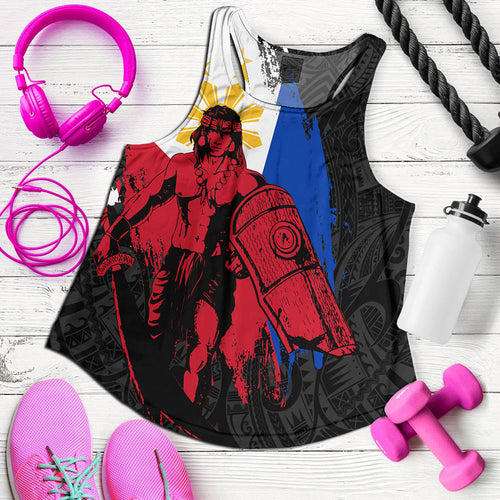 Philippines Filipinos Women Tank Lapu Lapu Warrior Style Flag