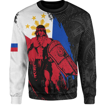 Philippines Filipinos Sweatshirt Lapu Lapu Warrior Style Flag