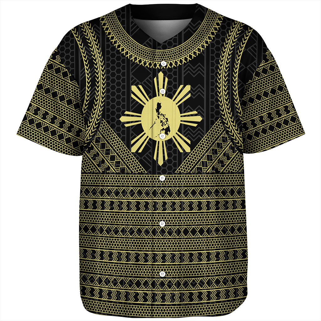 Philippines Filipinos Baseball Shirt Tribal Pattern Traditional Style