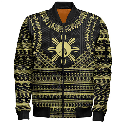 Philippines Filipinos Bomber Jacket Tribal Pattern Traditional Style