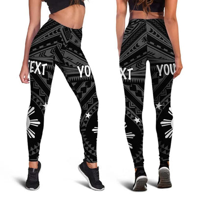 Philippines Personalised  Legging - Polynesian Tattoo Style