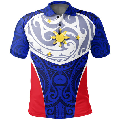Philippines Polo Shirt - Polynesian Pattern Sport