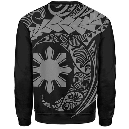 Philippines Filipinos Sweatshirt Polynesian Tribal Half Circle
