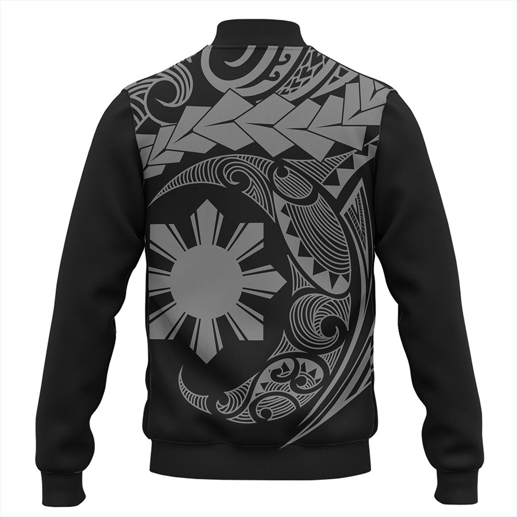 Philippines Filipinos Baseball Jacket Polynesian Tribal Half Circle