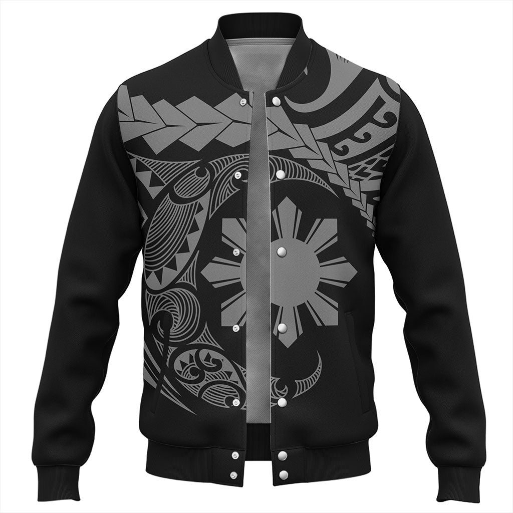 Philippines Filipinos Baseball Jacket Polynesian Tribal Half Circle