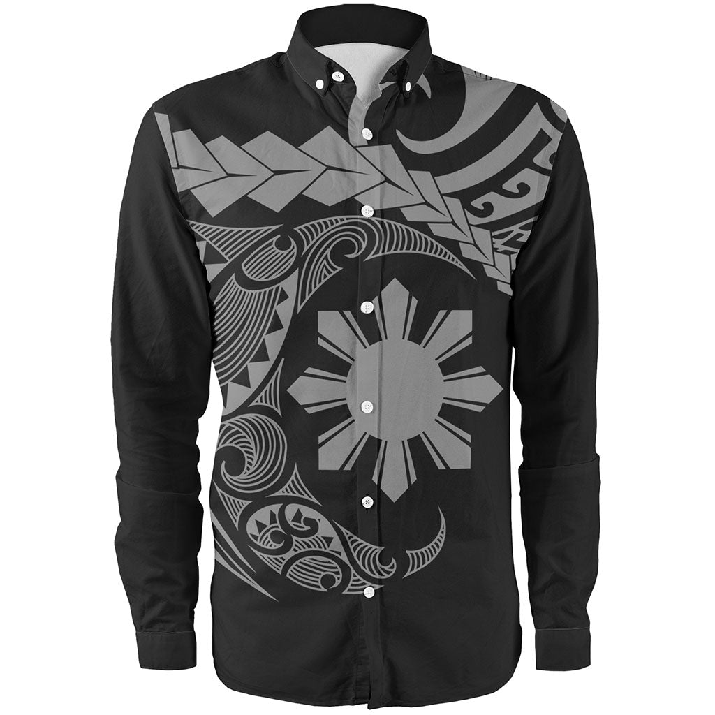 Philippines Filipinos Long Sleeve Shirt Polynesian Tribal Half Circle