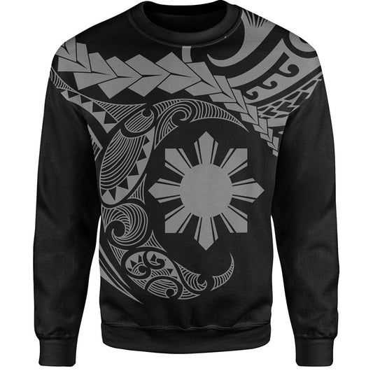 Philippines Filipinos Sweatshirt Polynesian Tribal Half Circle