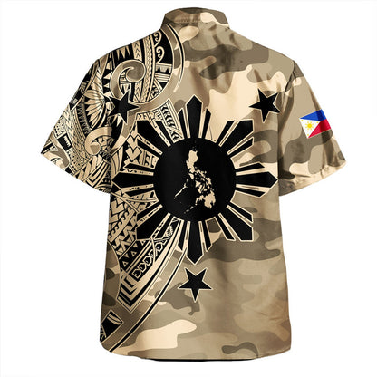 Philippines Filipinos Hawaiian Shirt Tribal Tattoo With Camouflage Pattern