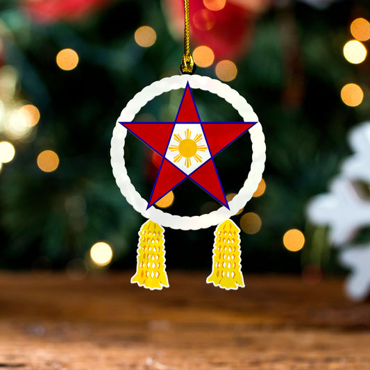 Philippines Filipinos Acrylic And Wooden Ornament Star Circle Style