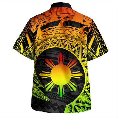 Philippines Filipinos Hawaiian Shirt Sun Tribal Polynesia Reggae
