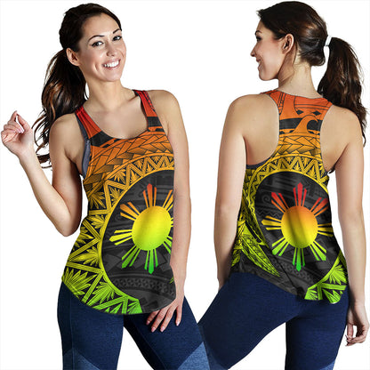 Philippines Filipinos Women Tank Sun Tribal Polynesia Reggae