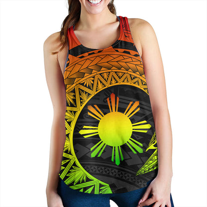 Philippines Filipinos Women Tank Sun Tribal Polynesia Reggae