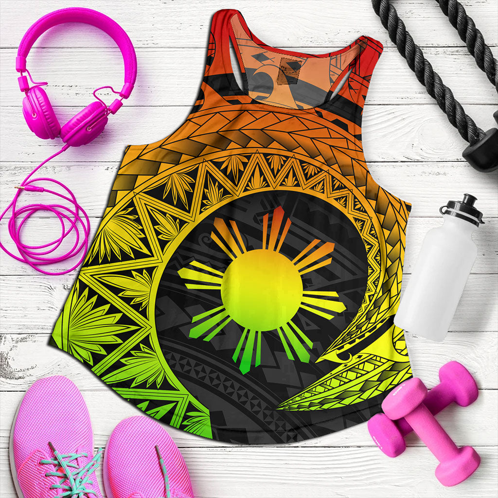 Philippines Filipinos Women Tank Sun Tribal Polynesia Reggae