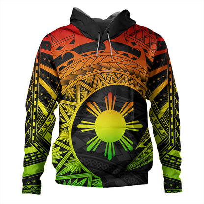 Philippines Filipinos Hoodie Sun Tribal Polynesia Reggae
