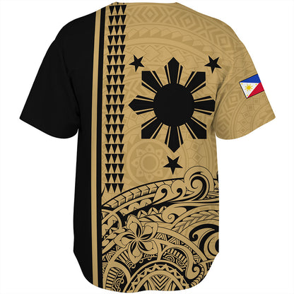 Philippines Filipinos Baseball Shirt Sun Star Tribal Polynesia Style
