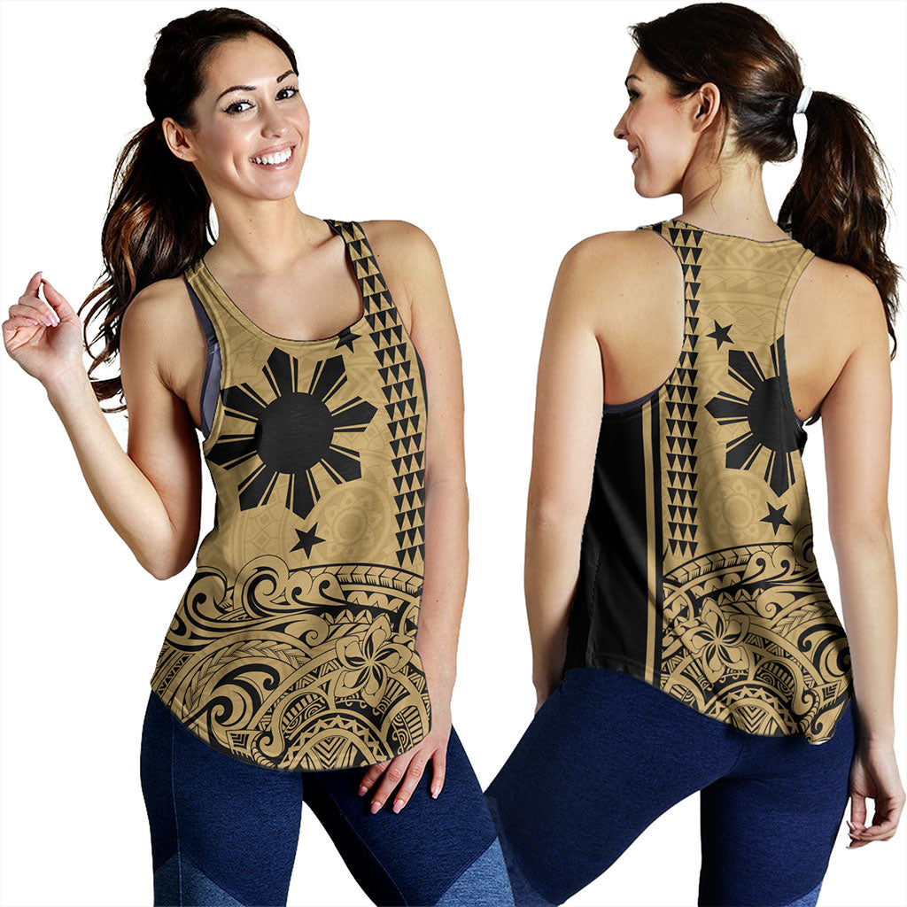 Philippines Filipinos Women Tank Sun Star Tribal Polynesia Style