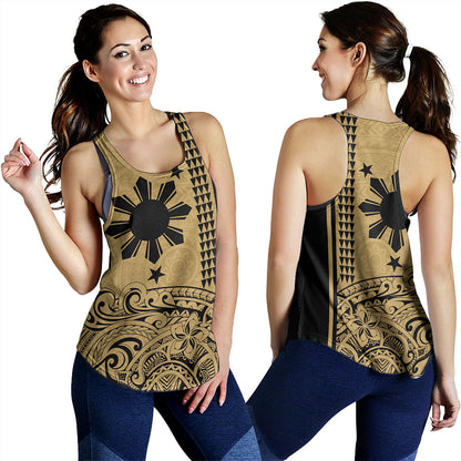 Philippines Filipinos Women Tank Sun Star Tribal Polynesia Style