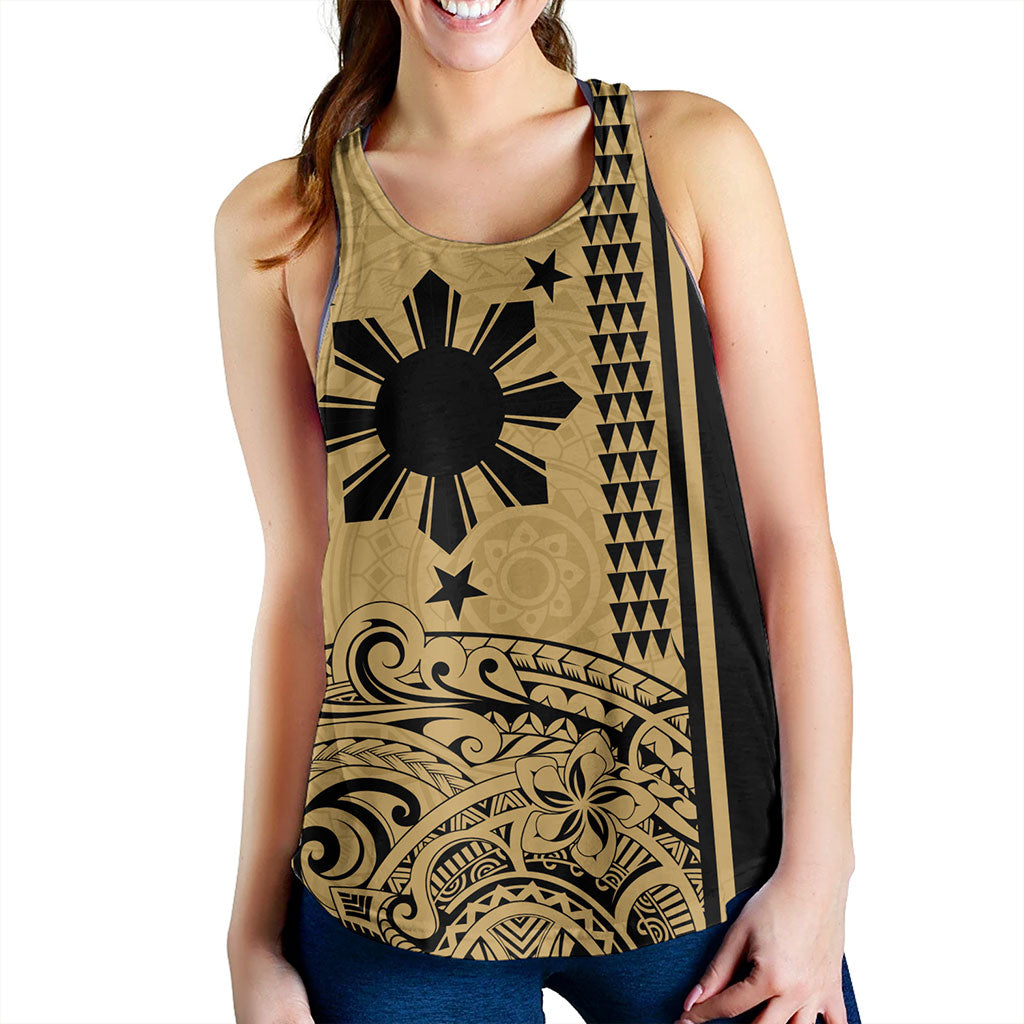 Philippines Filipinos Women Tank Sun Star Tribal Polynesia Style