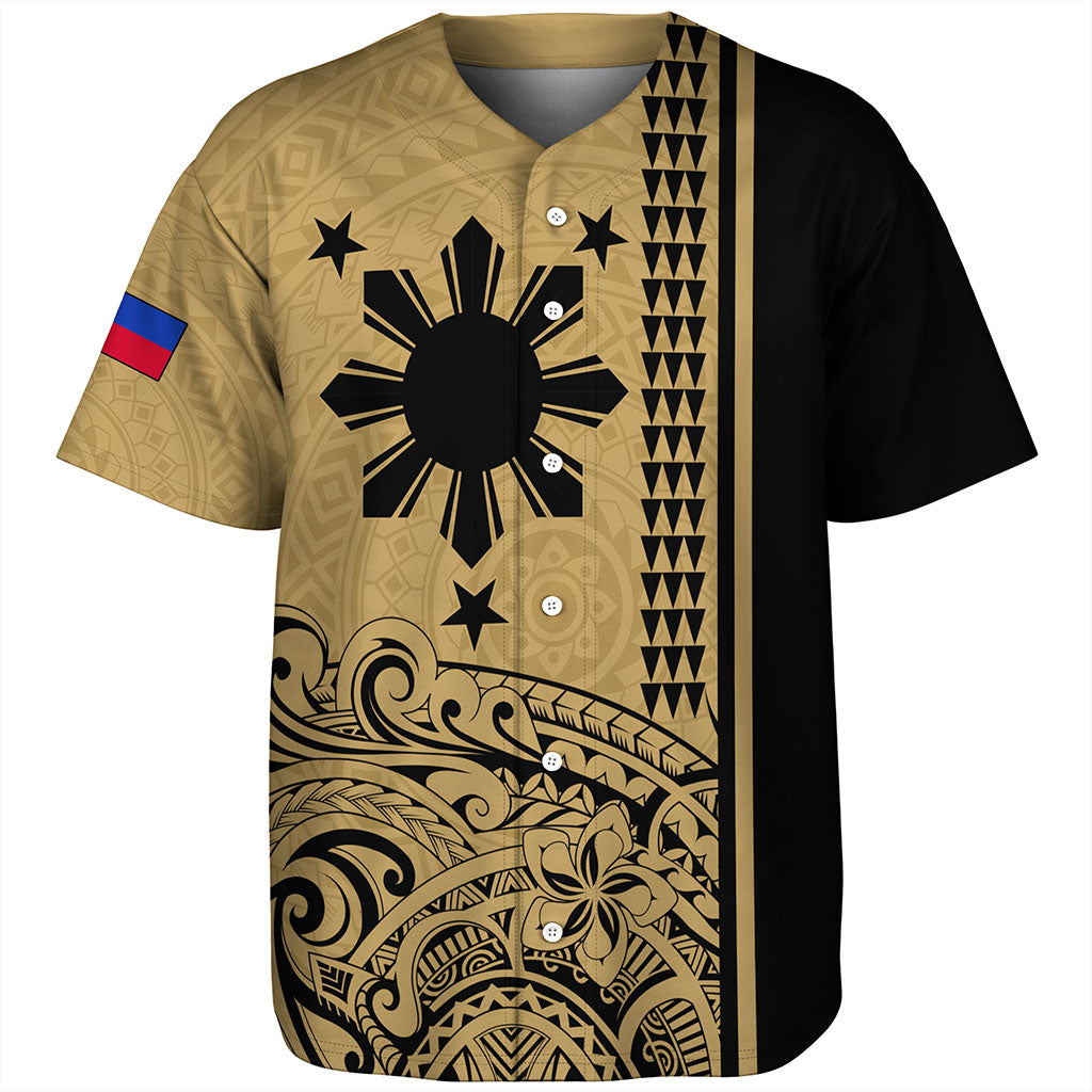 Philippines Filipinos Baseball Shirt Sun Star Tribal Polynesia Style