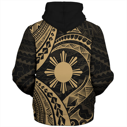 Philippines Filipinos Sherpa Hoodie Tribal Design Tattoo