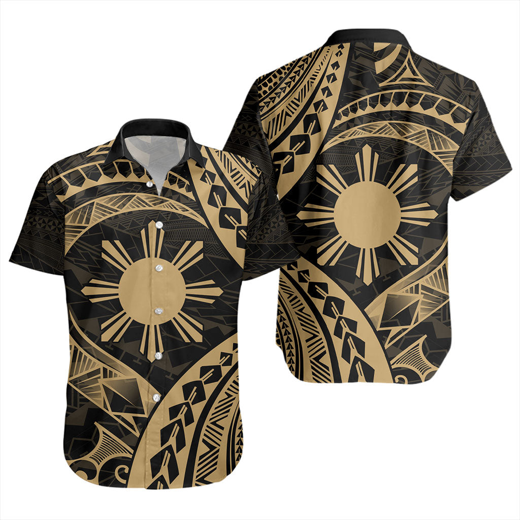 Philippines Filipinos Short Sleeve Shirt Tribal Design Tattoo
