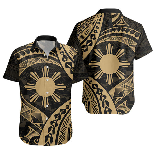 Philippines Filipinos Short Sleeve Shirt Tribal Design Tattoo