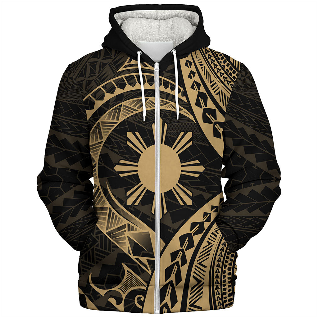 Philippines Filipinos Sherpa Hoodie Tribal Design Tattoo