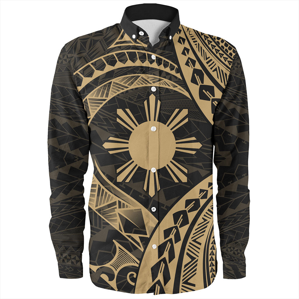 Philippines Filipinos Long Sleeve Shirt Tribal Design Tattoo