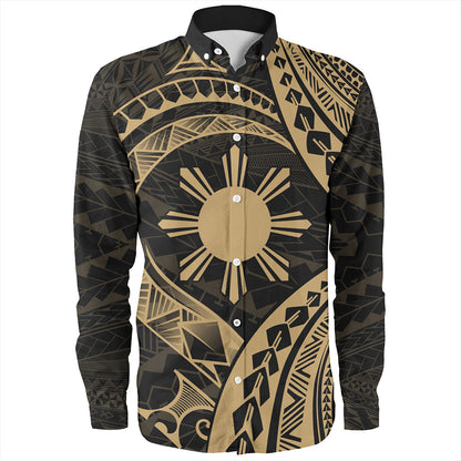 Philippines Filipinos Long Sleeve Shirt Tribal Design Tattoo