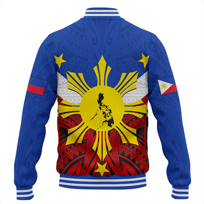 Philippines Filipinos Baseball Jacket Tribal Flag Traditional Style