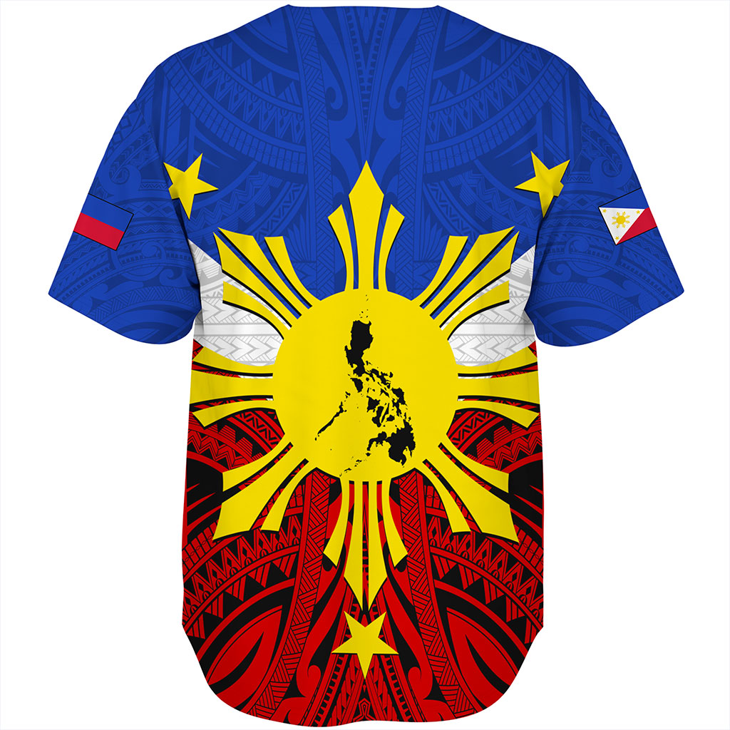 Philippines Filipinos Baseball Shirt Tribal Flag Traditional Style