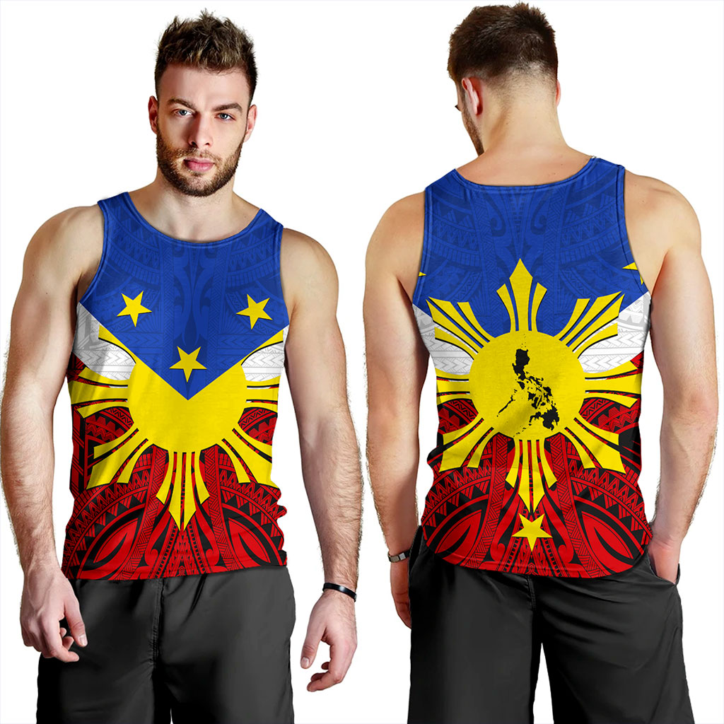 Philippines Filipinos Tank Top Tribal Flag Traditional Style