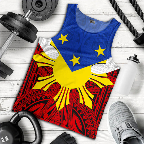 Philippines Filipinos Tank Top Tribal Flag Traditional Style