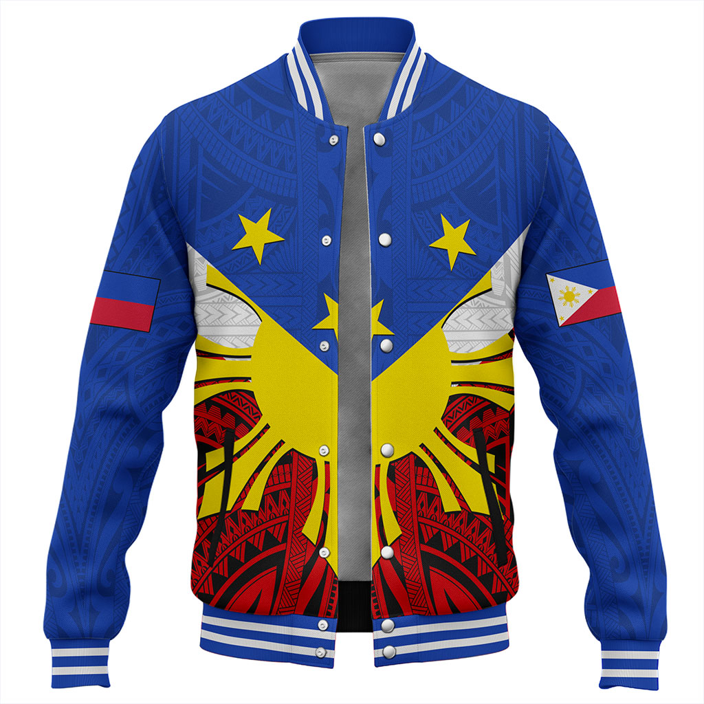 Philippines Filipinos Baseball Jacket Tribal Flag Traditional Style