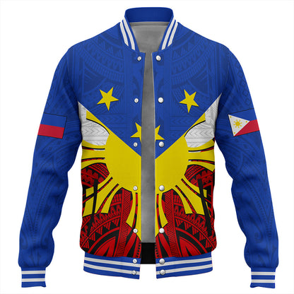 Philippines Filipinos Baseball Jacket Tribal Flag Traditional Style