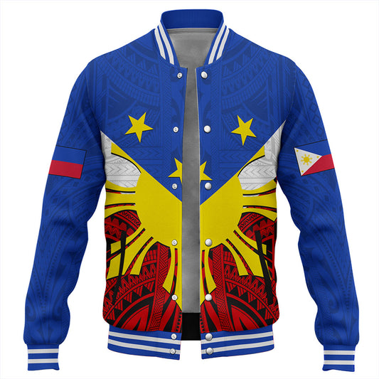 Philippines Filipinos Baseball Jacket Tribal Flag Traditional Style