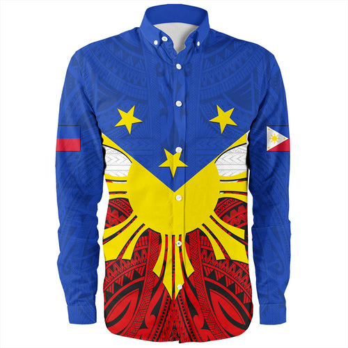 Philippines Filipinos Long Sleeve Shirt Tribal Flag Traditional Style